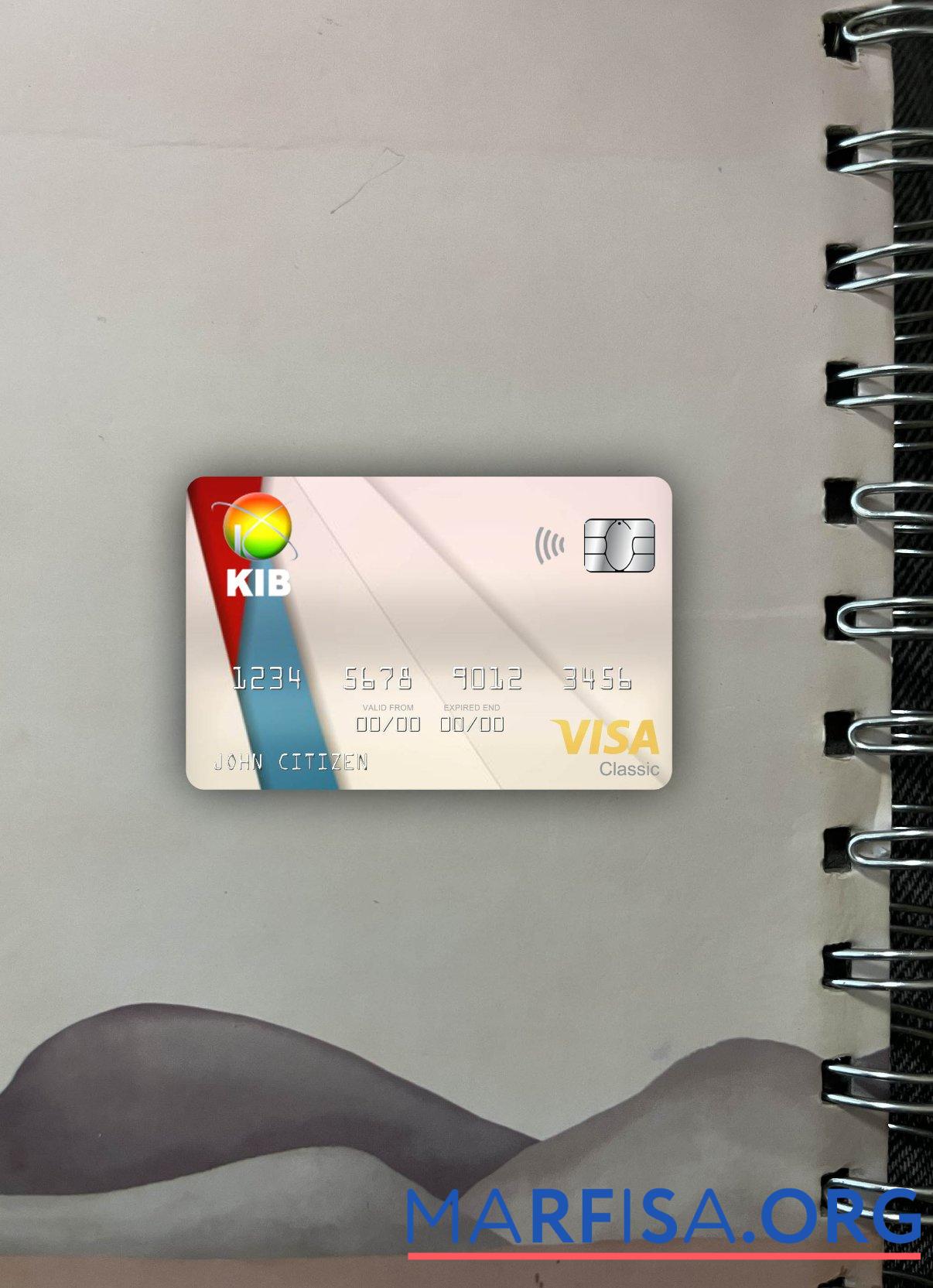Downloadable Iraq Kurdistan International Bank visa classic card photolook front example